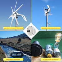 Générateur d'éoliennes horizontales à énergie nouvelle de 1 kW 12 V 24 V fabriqué en Chine pour une utilisation domestique, contrôleur MPPT gratuit