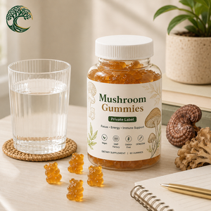 YUSAIL Gummies Premium Véganes aux Extraits de Champignons Crinière de <span class=keywords><strong>Lion</strong></span>, Reishi et Maitake – Complément Alimentaire Énergisant et pour la Concentration – Conditionnement en Bouteille - Product Image 4