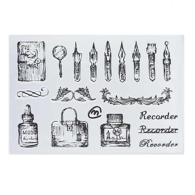 Silicone Vintage Clear Stamps Block Sheet Sets Custom for Card Making DIY Scrapbooking