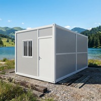 Cabane confortable avec finition imitation bois pour jardin, bureau à domicile et logement modulaire préfabriqué pour invités