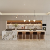 Meubles de cuisine Aige les plus vendus : Armoires en mélamine, îlot de cuisine en chêne sur mesure, rangement en contreplaqué, ensemble de cuisine moderne