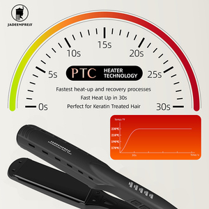 Plancha de pelo eléctrica de hierro plano LCD de titanio profesional Control de temperatura para uso doméstico al aire libre en Hotel al por mayor - Product Image 2