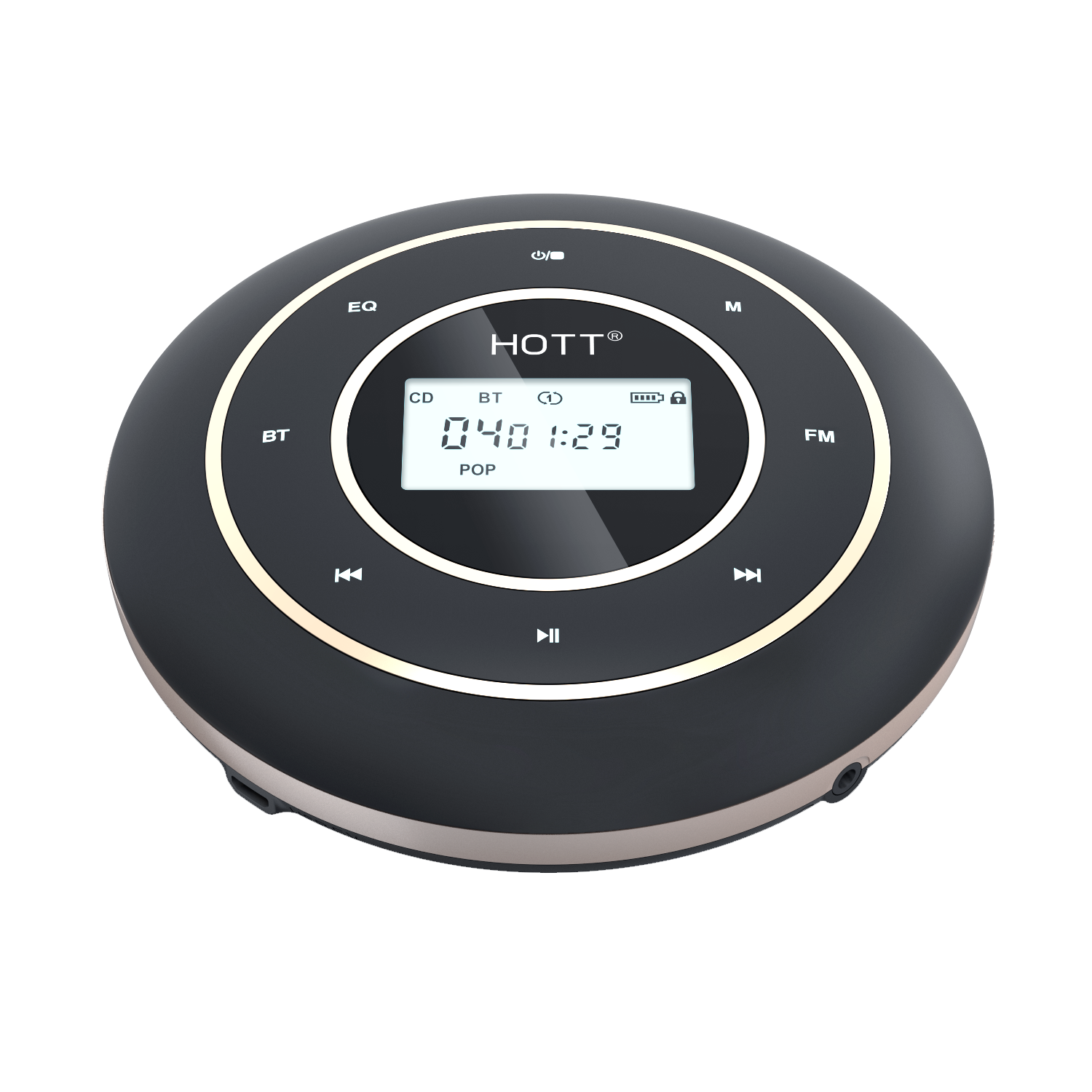 Горячий портативный CD-плеер встроенный аккумулятор 1800 мАч и светодиодный дисплей, наушники, музыкальный плеер Y