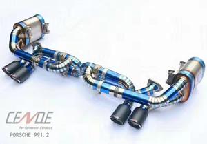 CENDE Performance-escape de titanio Axleback para coche, para <span class=keywords><strong>Porsche</strong></span> 911 <span class=keywords><strong>carrera</strong></span> 991 3,0 T, <span class=keywords><strong>precio</strong></span> de fábrica - Product Image 2
