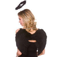 Costumes d'ailes d'ange de plume d'enfant rouge noir blanc de conception personnalisée 40*30CM