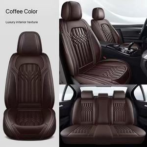 Factory Wholesale Universal Nappa Leather Five Seat Universal Four Seasons Sports Breathable <b>Waterproof</b> Car Seat Covers Full <b>Set</b> - Product Image 5