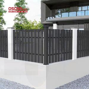 Panneau de clôture en acier métallique, écran de sécurité et d'intimité <span class=keywords><strong>pour</strong></span> <span class=keywords><strong>jardin</strong></span>, volets à lamelles, portail décoratif, clôture de <span class=keywords><strong>jardin</strong></span>, patio, clôture en aluminium - Product Image 1