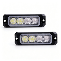 Feux de signalisation d'avertissement à LED 12W, 16 modes stroboscopiques, pour montage latéral sur camion, boîtier en alliage d'aluminium, multicolores, clignotants d'urgence