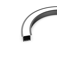 Profilé incurvé et chaîne en Aluminium à led encastrée, 35mm, personnalisation numérique, pour le bureau