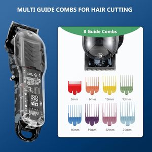 Transparent Rechargeable Beard Shaving Machine for Men Cordless Household Electric Hair <b>Trimmer</b> - Product Image 4