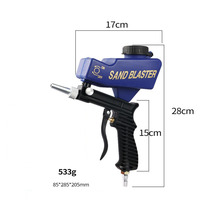 Pistolet de sablage Portable sableuse Machine de pulvérisation de peinture gravité pneumatique petit ensemble de pistolet de sablage portatif