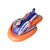 Bateau gonflable Requin pour enfants avec pistolet à eau intégré pour la piscine estivale, jouet bateau à moteur et pistolet à eau