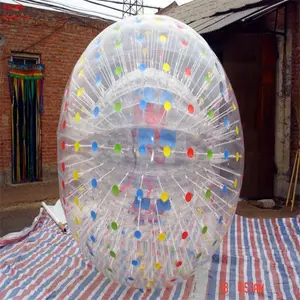 Işık topu çift TPU/PVC şişme zorb topu insan hamster zorb topu