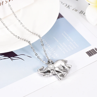 Belle éléphant collier commémoratif bijoux SUS 304 acier inoxydable crémation cendres souvenir urne pendentif collier urne funéraire urne
