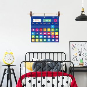 Calendario de bolsillo 2025 con vista mensual, de plástico, para gestión del tiempo en el aula, con 76 tarjetas para niños - Product Image 5