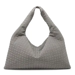 Bolso de Hombro Hecho a Mano, Estilo Casual 2025, Gran Capacidad, Color Sólido, Geométrico, Simple - Product Image 4