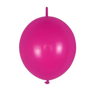 Bóng bay latex tròn nối nhanh 10 inch, màu đỏ hồng trơn, tiêu chuẩn - Product Image 2