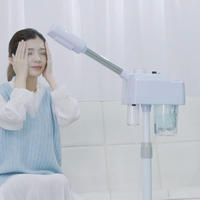 Dispositivo Profesional de Vapor Facial con Soporte Telescópico y Ruedas Móviles, Equipo de Belleza Facial para Salón