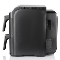 Friteuse à air numérique intelligente multifonctionnelle sans huile, double couche, à commande tactile, 6L+6L, conforme aux normes européennes, pour usage domestique et extérieur