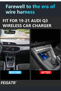 Para Audi Q3/RS3 2017-2024, cargador inalámbrico Qi para coche, adaptador de placa de carga rápida para teléfono móvil, modificación Interior, piezas de automóviles - Product Image 4
