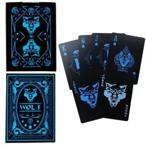 Schlüsselanhänger 6-Blätter Streifen geschnittenes Papier und Kreditkarte Shredder-Kopfkarte dicke schwarze kleine Schachtelverpackung für Spielkarten