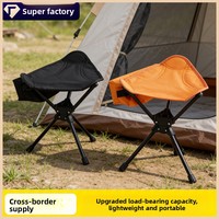 Chaise pliante légère et rotative pour camping en plein air, pêche et cyclisme, avec sac à crayons triangulaire empilable et portable