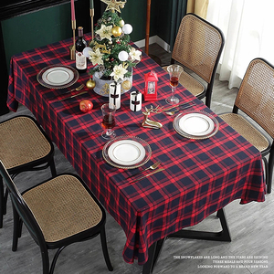 Mantel a Cuadros Retro Navideño Personalizado al por Mayor, Cubierta Rectangular de Lujo con Diseño Británico a Cuadros para Mesa de Centro, para Toda Temporada - Product Image 6