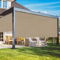 Persiana Enrollable Eléctrica para Exteriores con Control Remoto para Patio, Balcón y Pérgola