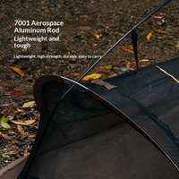 Tente de camping portable sans installation avec moustiquaire double couche, ouverture rapide, poteaux en aluminium, pour randonnée, chaude et occultante
