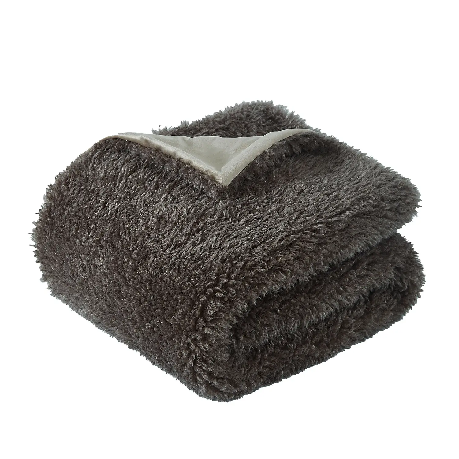 Özelleştirilebilir büyük moda lüks sıcak giyilebilir battaniye örme kanepe ile kabarık Faux kürk vizon 100% Polyester Faux kürk