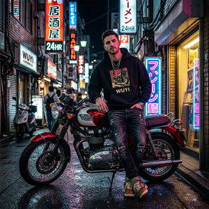Vente en gros de sweats à capuche unisexes surdimensionnés en molleton de coton lourd 400GSM avec logo personnalisé, couleur unie jaune, style streetwear - Product Image 2