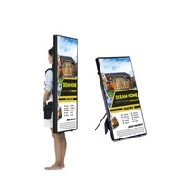 Caja de Luz LED Portátil Recargable Tipo Mochila ADE, Cartel Luminoso Móvil para Agentes Inmobiliarios