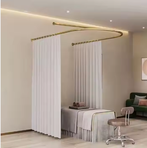 China Hot Sale Beauty Salon Iron Art <b>U</b>-shaped Modern Isolation Curtain for Bedroom & Hotel Use Best Quality Factory Direct Sale - Product Image 1