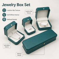 Boîte à bijoux en cuir PU artisanal de luxe avec logo personnalisé, boîte à bijoux pour ranger les bagues, les boucles d'oreilles, les colliers et les bracelets