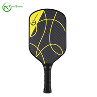 Zhensheng Raquette de pagaie de pickleball en fibre de carbone personnalisée de haute résistance pour la compétition sportive en plein air