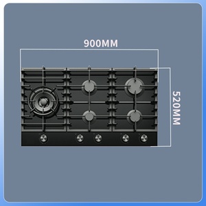 New Design Customized Household Kitchen Appliance Gas Hob 90cm Tempered Glass Gas Hob Five Burners Gas Hob - Product Image 2