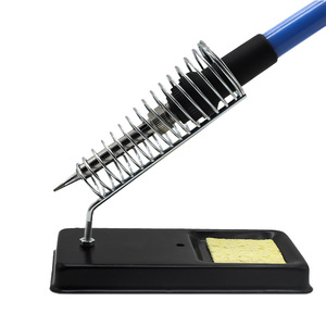 201 Soldering Iron Stand Metal Holder 8.5cm Spring Base With Sponge For Solder Wire And Rosin Storage - Product Image 2