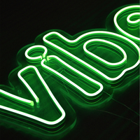 Enseignes néon LED flexibles et durables YIJIAO avec panneau acrylique, lettres néon flexibles pour usage intérieur