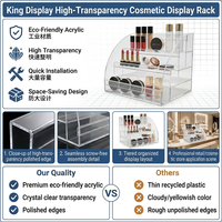 Kosmetik-Präsentationsregal Supermarkt-Regal Umweltfreundliches Acryl Leichtgewichtig Schnelle Montage Hohe Transparenz Visuelle Attraktivität