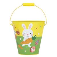 Seau rond en métal Linye, boîte cadeau en étain gaufré pour bonbons, avec carte suspendue, pots de fleurs, souvenir pour enfants, décoration de fête de baptême