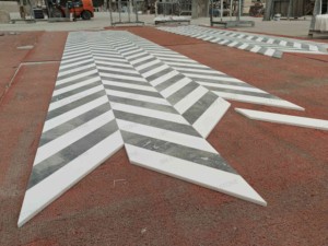 Sh đá Nero MARQUINA màu đen và thassos màu trắng tinh khiết bằng đá cẩm thạch xương cá mô hình bằng tia nước khảm thiết kế huy chương sàn gạch - Product Image 3