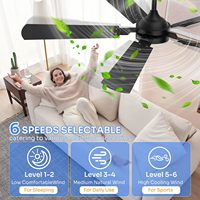 Kipas Angin Plafon Modern Crazypai 52-Inci dengan Lampu, Motor DC Reversibel, 3CCT LED, Remote Control untuk Kamar Tidur, Ruang Tamu, Apartemen |   Dibuat