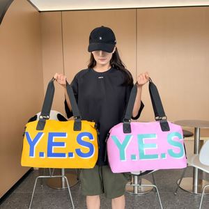 Hot Selling Colorful Letters Printed Travel Bag Dry and Wet Separation Sports Fitness Bag Custom Logo Luggage Bags Unisex - Product Image 2