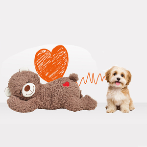 Peluche pour chien avec son <span class=keywords><strong>de</strong></span> <span class=keywords><strong>battement</strong></span> <span class=keywords><strong>de</strong></span> cœur, coussin apaisant, jouet anti-morsure pour le sommeil et le grincement des dents - Product Image 5