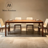 Ensemble de table rectangulaire en bois américain de luxe, exquis, moderne, pour hôtel, villa, maison, restaurant, mobilier sur mesure, table de banquet, table à manger