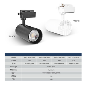 Système d'éclairage sur rail LED moderne en aluminium de haute qualité 30W 40W, spot linéaire réglable pour magasin, maison, projet commercial - Product Image 6