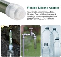 Miniwell — bouteille souple pliable à filtre, dispositif de course, pour l'extérieur, à presser, avec filtre de filtration à l'eau, flacon d'hydratation