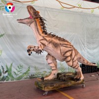 Modèles de dinosaures animatroniques réalistes pour une utilisation en extérieur, montables et mécaniques, pour parcs d'aventure et jardins.