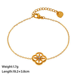 Europa y los Estados Unidos nuevo diseño <span class=keywords><strong>de</strong></span> nicho viento frío trébol <span class=keywords><strong>de</strong></span> cuatro <span class=keywords><strong>hojas</strong></span> Ocho Estrellas pulsera <span class=keywords><strong>de</strong></span> circón con microincrustaciones femenina - Product Image 5