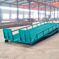 Rampe télescopique réglable en acier inoxydable de 10 tonnes pour chariot élévateur, hauteur de levage 1,1-1,8 m, pont d'accès aux conteneurs, chargement efficace